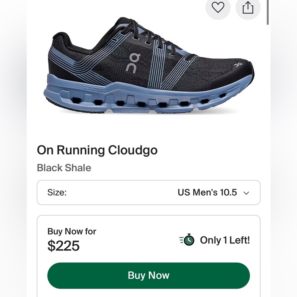 Gray and Blue Men’s On Cloud Shoes size 10.5